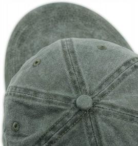 img 1 attached to Washed Distressed Twill Baseball Cap: Vintage Style For Men And Women By HH HOFNEN