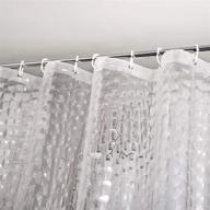 weltrxe heavy duty eva shower curtain liner with magnets 72x72 inches - waterproof 3d water cube clear bathroom shower curtains, no chemical smell, no odors, includes 12 hooks logo