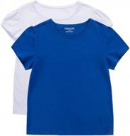 round neck short sleeve tee pack for toddler girls - unacoo classic basic jersey t-shirt logo