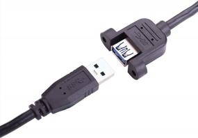 img 2 attached to Расширительный кабель USB 3.0 с креплением на панель