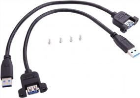 img 1 attached to Расширительный кабель USB 3.0 с креплением на панель