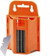 contractor-grade steel utility knife dispenser with 100 replacement blades - perfect for utility knives, scrapers, and trimmers logo