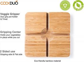 img 3 attached to Cut Veggies Easily With COOKDUO Veggie Gripper & Round Cutting Board!