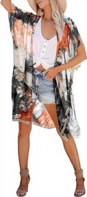 img 3 attached to GOSOPIN Women'S Floral Print Kimono Cardigan For Beach & Swimwear: A Fashionable And Comfortable Summer Essential