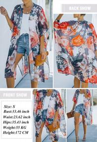 img 2 attached to GOSOPIN Women'S Floral Print Kimono Cardigan For Beach & Swimwear: A Fashionable And Comfortable Summer Essential