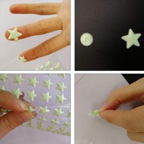 img 2 attached to Create A Starry Sky With 445 Ultra-Glow Wall Stickers: Perfect For Kids' Bedrooms And Birthday Gifts!