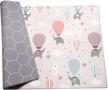 non-toxic baby play mat - haute collection crawling mat with cushioned reversible anti-slip surface for indoor and outdoor use. waterproof soft foam playmat for infants, toddlers, and kids logo