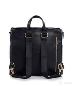img 2 attached to 👜 Fawn Design Premium Vegan Leather Diaper Bag and Backpack (Black 2.0): The Perfect Stylish and Functional Parenting Companion