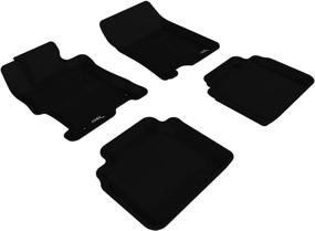 img 4 attached to 🚗 Custom Fit All-Weather Floor Mats for Honda Accord Sedan 2008-2012 - 3D MAXpider L1HD00801509 Kagu Series Car Floor Liners, 1st & 2nd Row, Black