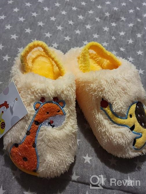 img 1 attached to 🐾 Mikitutu Toddler Winter Animal Slippers for Boys, Shoes and Slippers Combo review by Mike Flyers