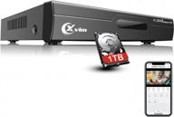 xvim 8-канальная проводная система видеонаблюдения dvr с жестким диском 1 тб, записью видео с разрешением 1080p и push-оповещениями app в реальном времени. логотип