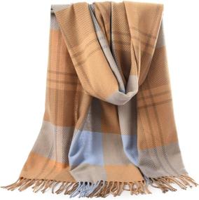 img 1 attached to LERDU Fashion Lattice Pashmina Oversized Women's Accessories ~ Scarves & Wraps