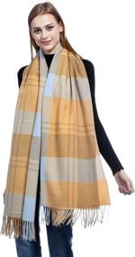 img 2 attached to LERDU Fashion Lattice Pashmina Oversized Women's Accessories ~ Scarves & Wraps