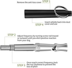 img 3 attached to 🐶 ABWIOZ Dog Whistle - Professional Trasonic Silent Whistle for Barking Control & Recall Training, Adjustable Frequencies for Effective Training