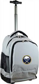 img 4 attached to Get Rolling With The NHL 19-Inch Grey Wheeled Backpack