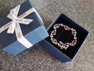 img 1 attached to 💎 Stunning Crystal Heart Charm Bracelets: Stylish Stainless Steel Link Bracelet for Women and Teen Girls - Perfect Birthday Gift review by Jeff Bruno