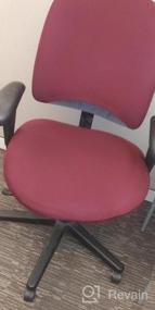 img 7 attached to Чехол для рабочего стула темно-синего цвета - эластичный, съемный и универсальный - идеально подходит для любого компьютерного офисного кресла