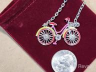 img 1 attached to Exquisite WEVENI Enamel Alloy Bicycle Necklace: Unique Bike Pendant Chain Jewelry for Women, Girls & Ladies - Perfect Gift Idea! review by Brian Cueto