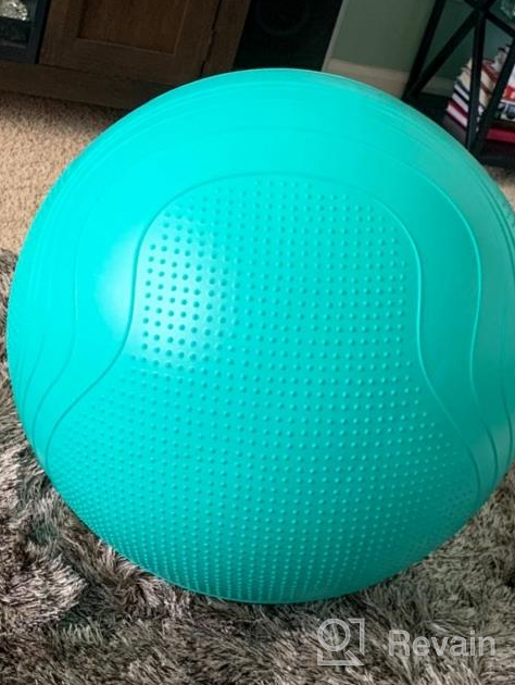 img 1 attached to Extra Thick Exercise Ball For Workout Fitness Balance - Gruper Yoga Ball In 45-75Cm - Anti Burst Yoga Chair For Home And Office With Hand Pump & Workout Guide Access Included review by Mark Hicks