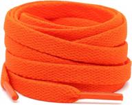 2 pairs 5/16" wide flat shoelaces - perfect for athletic running sneakers & boots! logo