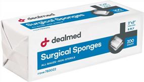 img 4 attached to Dealmed Surgical Sponges – 200 Count, 8-Ply, 2" X 2" Surgical Gauze Pads, One Package, Highly Absorbent Gauze Sponges, Wound Care Product For First Aid Kit And Medical Facilities