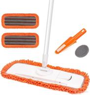 upgrade your floor cleaning with lalafancy's 2-in-1 dry wet mop, height adjustable 🧹 handle and 2 microfiber pad refills for tile, hardwood, laminate, and pine board surfaces logo