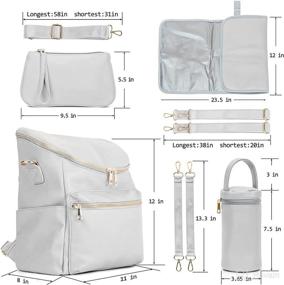 img 2 attached to Backpack Backpacks Waterproof Organizer Changing Diapering : Diaper Bags