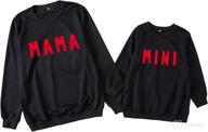 👩 matching sweatshirt for women, baby and family - mama mini print sweater pullover top for mommy and me, fall winter clothes logo