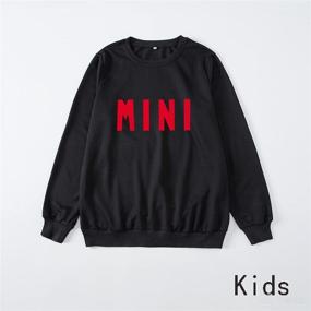img 1 attached to 👩 Matching Sweatshirt for Women, Baby and Family - Mama Mini Print Sweater Pullover Top for Mommy and Me, Fall Winter Clothes
