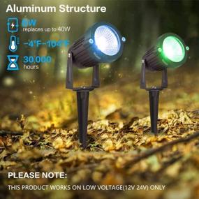 img 1 attached to ZUCKEO 6W RGB Outdoor LED Landscape Lights - Set Of 8, Waterproof, Remote Control, 16 Color Changing, Low Voltage Pathway Lights For Garden, Yard, And Indoors - 12V 24V Decorative Lighting Solution