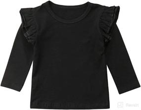 img 3 attached to Kmbangi Toddler Ruffle Sleeved T Shirt Apparel & Accessories Baby Girls ... Clothing