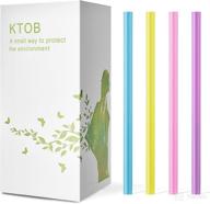 🌱 biodegradable pla jumbo smoothie straws - environmentally friendly & colorful disposable straws for milkshakes - 100 count logo