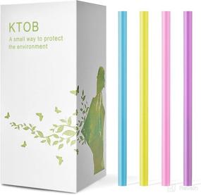 img 4 attached to 🌱 Biodegradable PLA Jumbo Smoothie Straws - Environmentally Friendly & Colorful Disposable Straws for Milkshakes - 100 Count