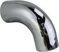 exhaust elbow 58deg steel chromed logo