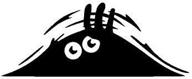 👀 peeking monster eyes vinyl decal sticker (f20): waterproof, easy-to-apply, funny cartoon scary eyes creature - perfect for macbook, laptop, ipad, car, truck, boat, trailer, window, tool box логотип