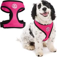 gooby soft mesh dog harness - breathable & all weather head-in small dog harness - d ring leash - ideal for medium & small dogs - no pull, indoor/outdoor use logo