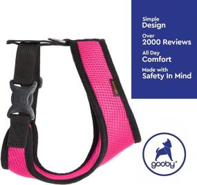 img 1 attached to Gooby Soft Mesh Dog Harness - Breathable & All Weather Head-in Small Dog Harness - D Ring Leash - Ideal for Medium & Small Dogs - No Pull, Indoor/Outdoor Use