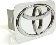 π chrome logo tow hitch cover for toyota by au-tomotive gold: enhance your toyota with style and shine logo