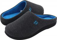 comfortable and stylish: rockdove women's two-tone memory foam slipper logo