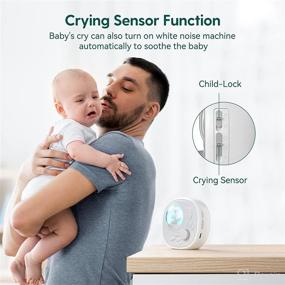 img 1 attached to 👶 Babelio Portable Baby White Noise Machine: Rechargeable, Timer, Crying Sensor, Night Light | Newborn Essentials