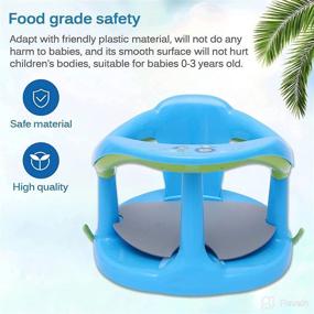 img 3 attached to Portable Baby Bath Seat: Convenient 🛁 Toddler Bathtub Support for 6-18 Months, Newborns-Blue