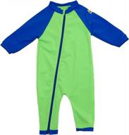 full zip baby swimsuit with upf 50+ sun protection in various colors - nozone tahiti logo