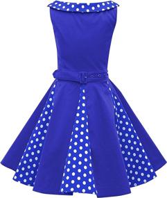 img 4 attached to BlackButterfly Alexia Vintage Polka Girls Girls' Clothing ~ Dresses