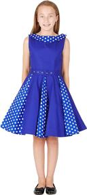 img 3 attached to BlackButterfly Alexia Vintage Polka Girls Girls' Clothing ~ Dresses