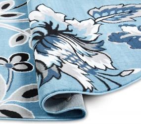 img 1 attached to Traditional Floral Light Blue 7'10" Round Area Rug By Home Dynamix Tremont Lane Azria