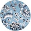 traditional floral light blue 7'10" round area rug by home dynamix tremont lane azria logo