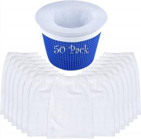 img 4 attached to Keep Your Pool Clean With MIAHART 50 Pcs Skimmer Socks For In-Ground And Above Ground Pools