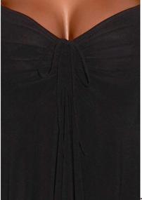 img 1 attached to USA-Made Gothic Black A-Line Tunic Top With V-Neck, Slimming Design For Women By Funfash