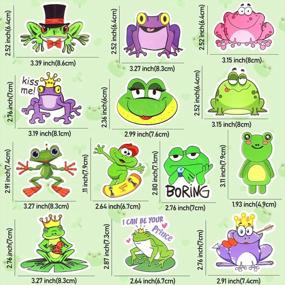 img 2 attached to Cute And Waterproof Frog Stickers For Kids And Teens: 50 Piece Pack