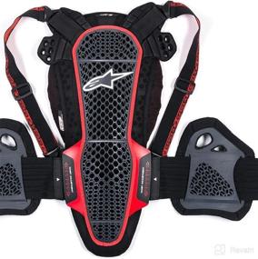 img 1 attached to 🏍️ Alpinestars Nucleon KR-3 Motorcycle Back Protector - Smoke Black/Red, Large: Advanced Safety Gear for Men